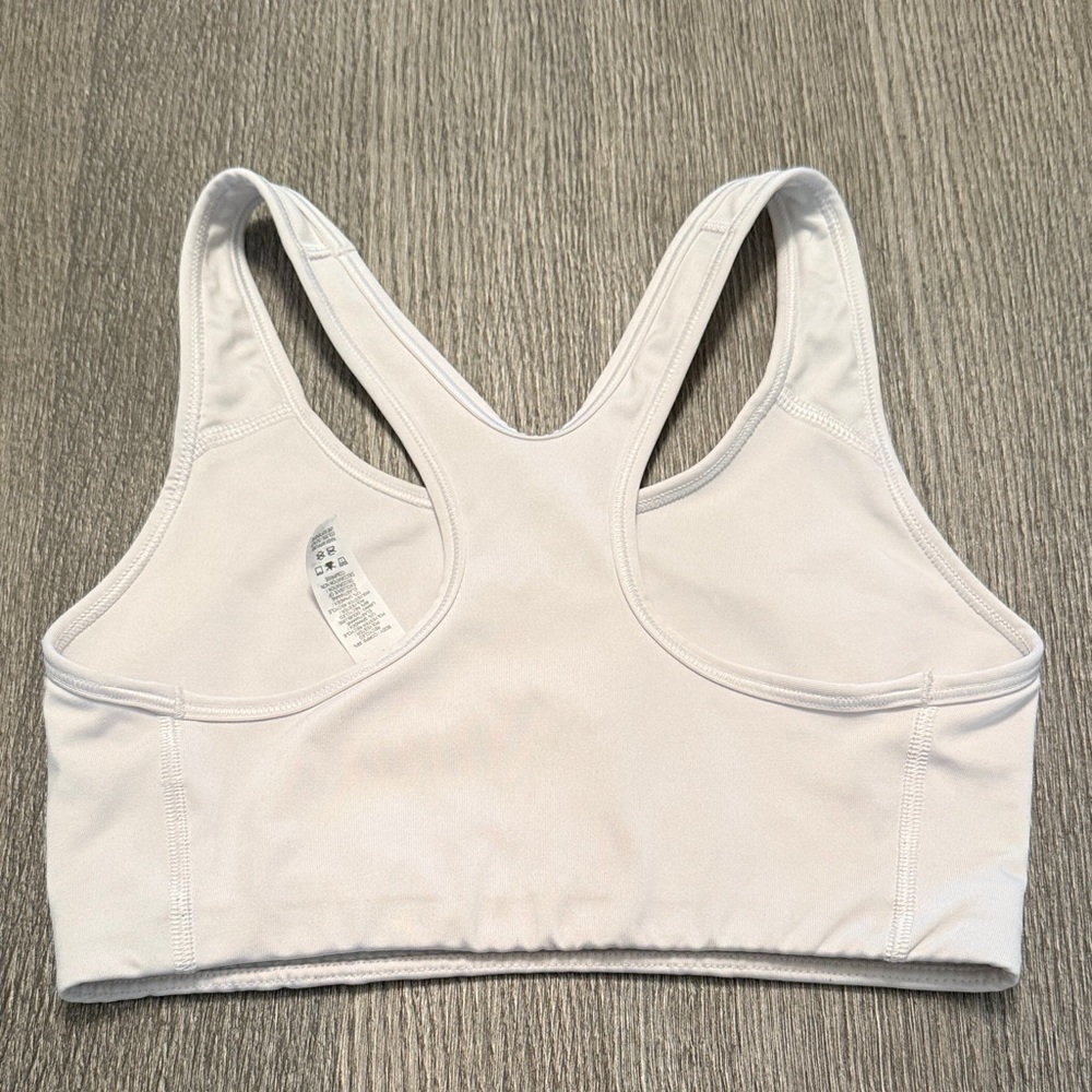 Nike Women's White Sports Bra with Black Logo - Picture 3 of 5